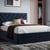 House Beautiful Jay Velvet-Finish Ottoman Bed Frame