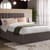 Mount Velvet-Finish Ottoman Bed Frame
