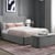 Neva Velvet-Finish Ottoman Bed Frame