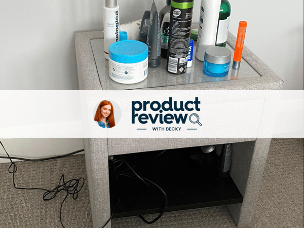 Harrow Upholstered USB Charging Bedside Table