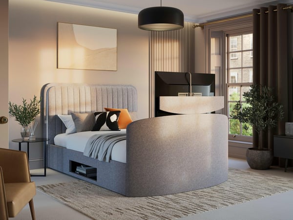 Alexis Upholstered Ottoman LG TV Bed Frame