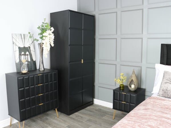 Cube 2 Drawer Bedside Table