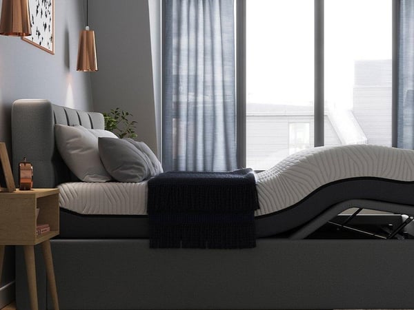 Ergomotion Upholstered Buttoned Ottoman Bed Frame