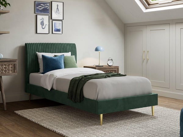 Estella Velvet-Finish Kids Bed Frame