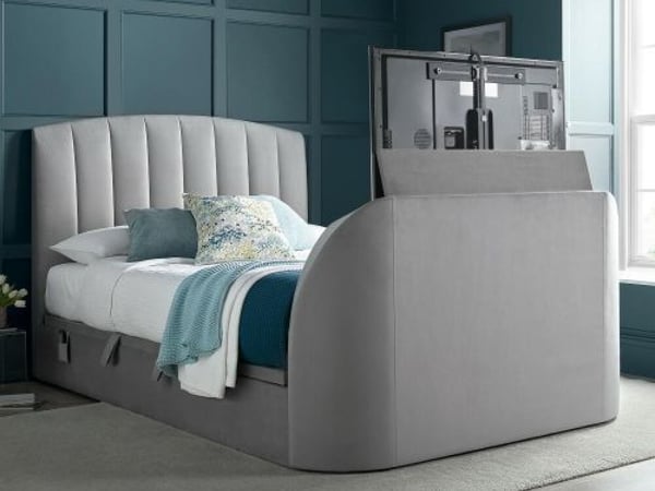 Flintstone Velvet Ottoman Electric TV Bed 