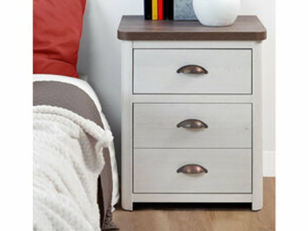 Genoa 3 Drawer Bedside Table