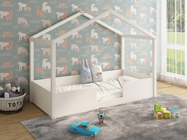 Malee Kids Wooden House Floor Bed