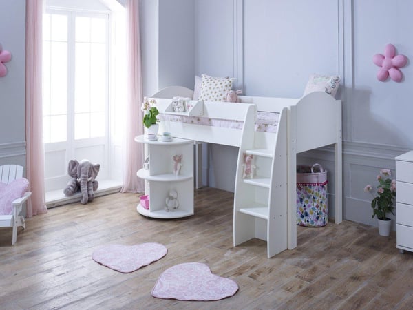 Milly Kids Wooden Mid Sleeper with Desk
