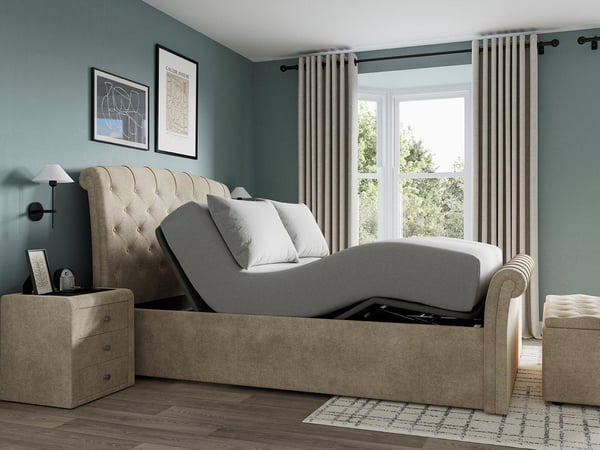 Paris Ergomotion Adjustable Upholstered Bed Frame