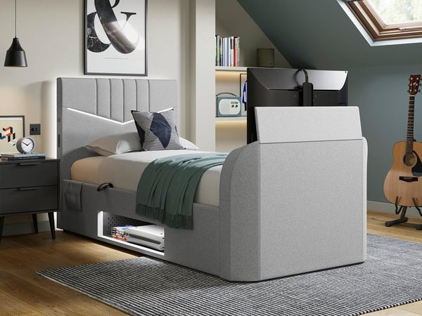 Quantum Single Ottoman Gaming TV Bed Frame