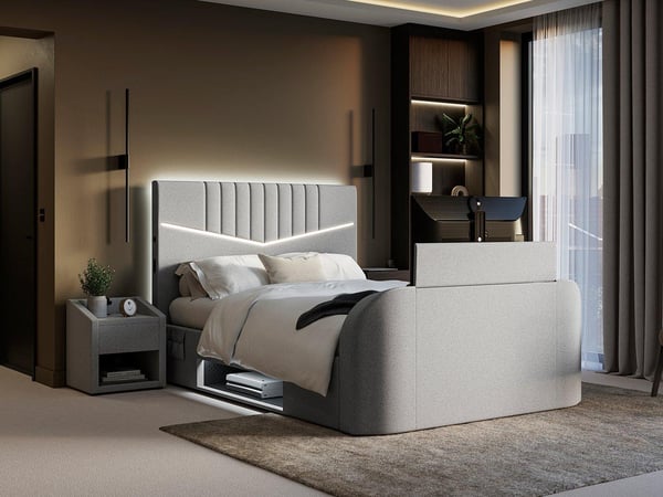 Quantum Upholstered Ottoman TV Bed Frame