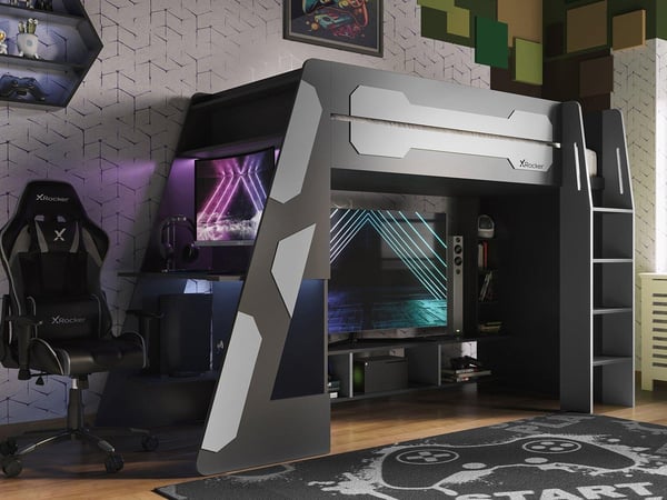 X rocker high hotsell sleeper gaming bed