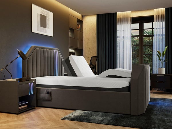 X Rocker Nocturna Upholstered Gaming Sleepmotion Adjustable LG TV Bed Frame